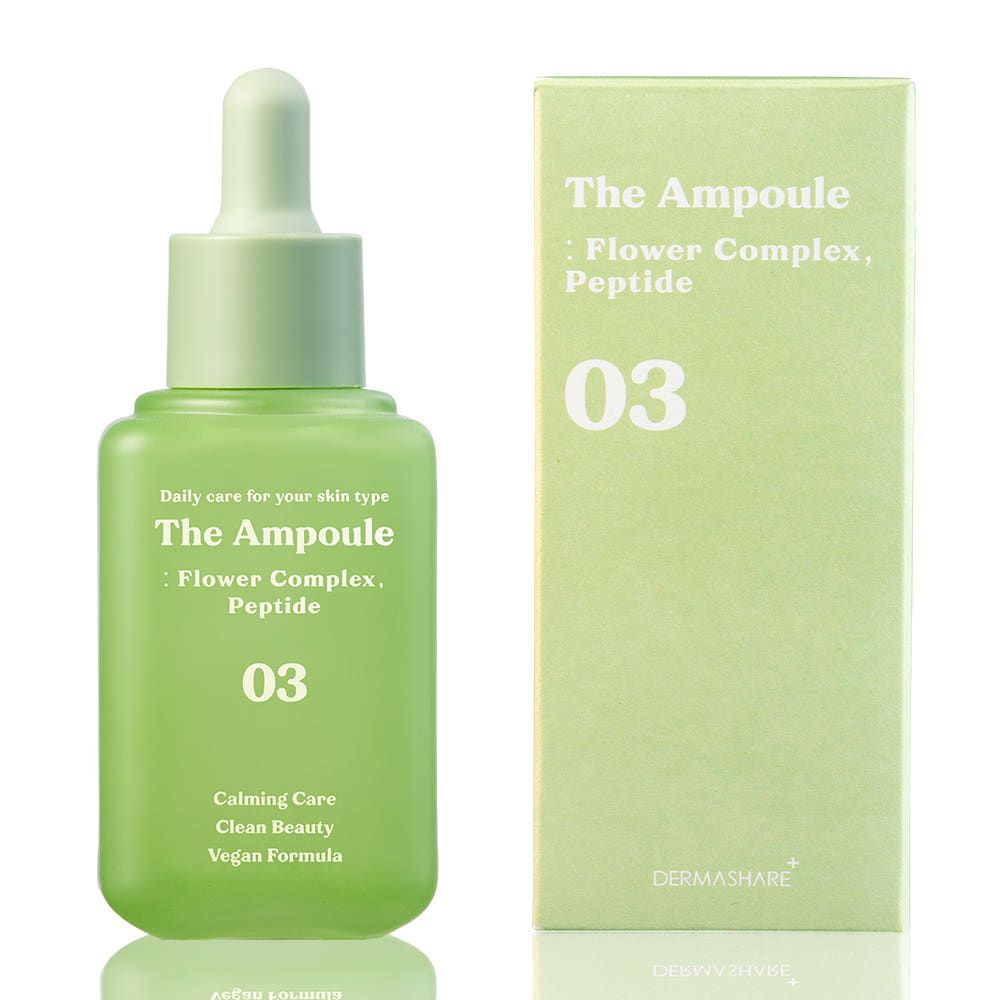 DERMASHARE The Ampoule Flower Complex Peptide 60ml Pore Tightening Lifting Vegan Serum _ Made in Korea